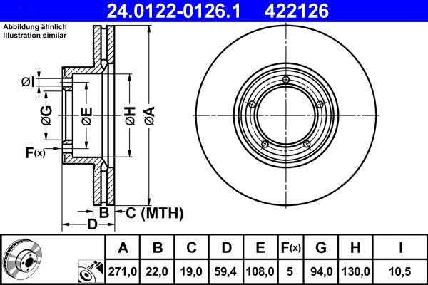 Disque de frein   24.0122-0126.1