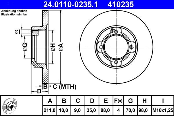 Disque de frein   24.0110-0235.1