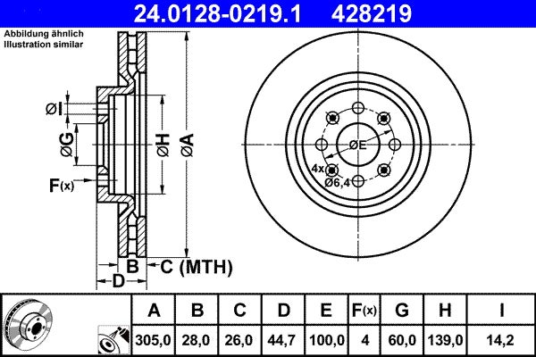 Disque de frein   24.0128-0219.1