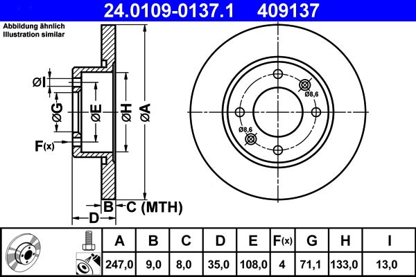 Disque de frein   24.0109-0137.1