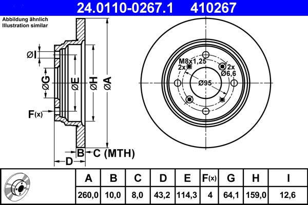 Disque de frein   24.0110-0267.1