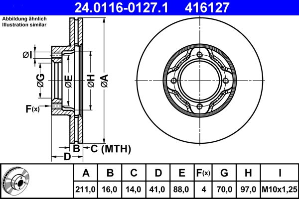 Disque de frein   24.0116-0127.1