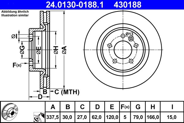 Disque de frein   24.0130-0188.1