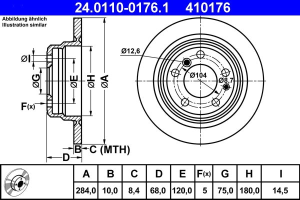 Disque de frein   24.0110-0176.1