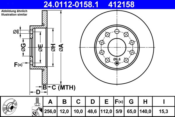 Disque de frein   24.0112-0158.1