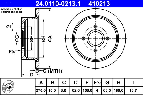 Disque de frein   24.0110-0213.1