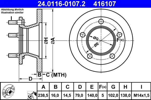 Disque de frein   24.0116-0107.2