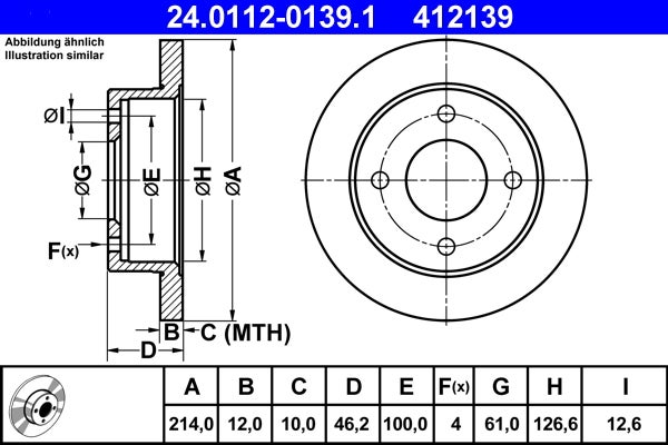 Disque de frein   24.0112-0139.1