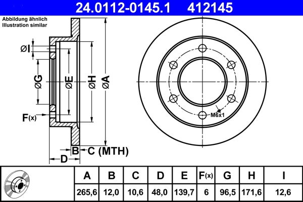 Disque de frein   24.0112-0145.1