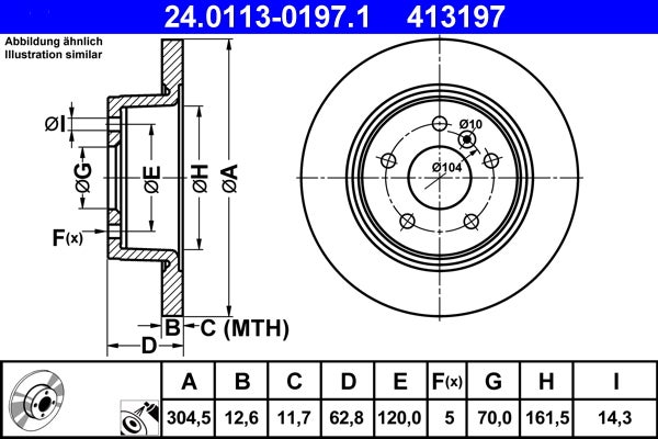 Disque de frein   24.0113-0197.1