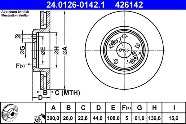 Disque de frein   24.0126-0142.1