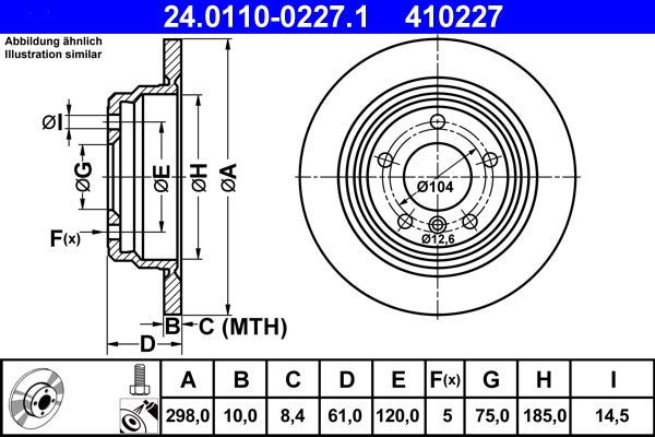 Disque de frein   24.0110-0227.1