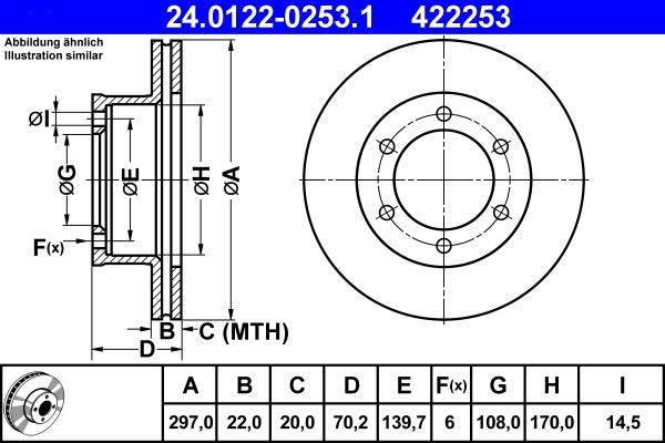 Disque de frein   24.0122-0253.1