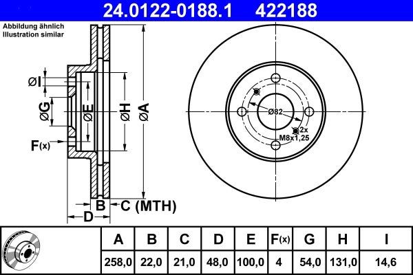 Disque de frein   24.0122-0188.1