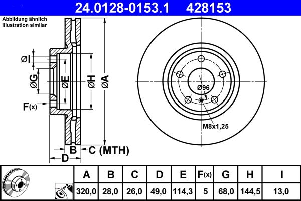 Disque de frein   24.0128-0153.1