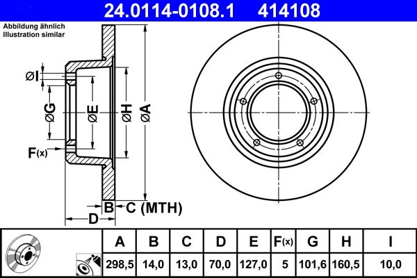 Disque de frein   24.0114-0108.1