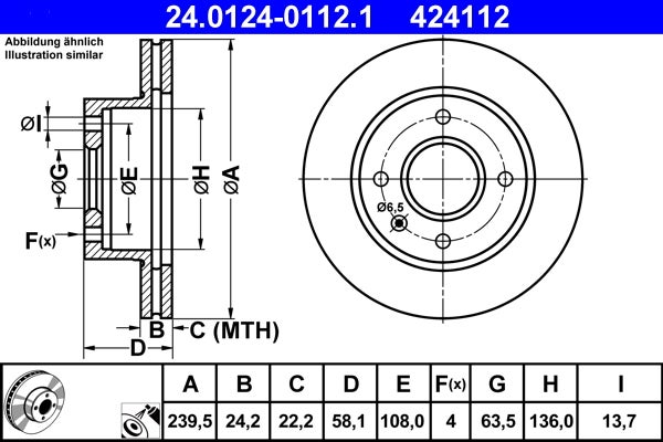Disque de frein   24.0124-0112.1