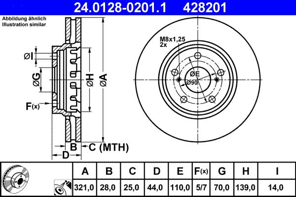 Disque de frein   24.0128-0201.1