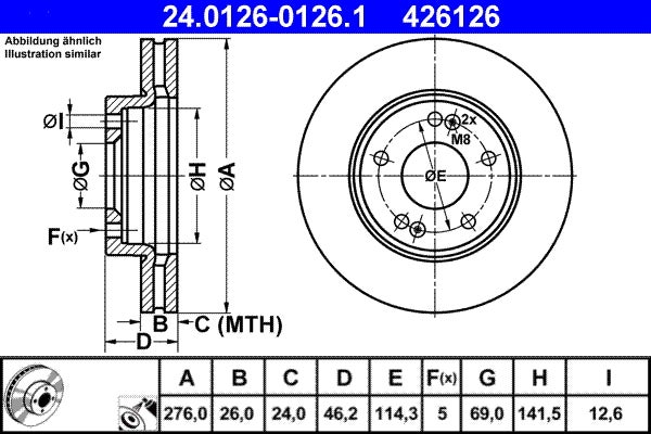 Disque de frein   24.0126-0126.1