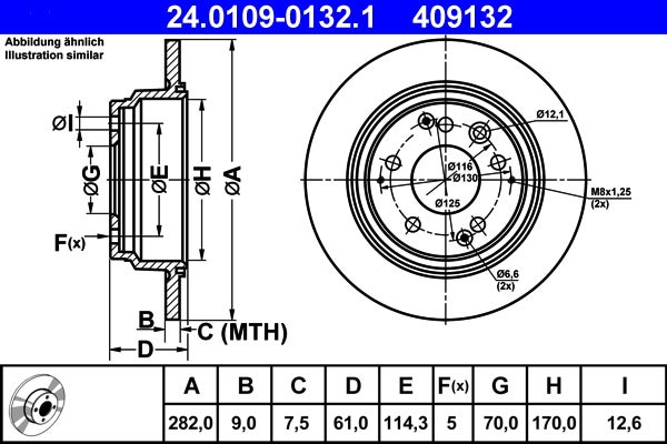 Disque de frein   24.0109-0132.1