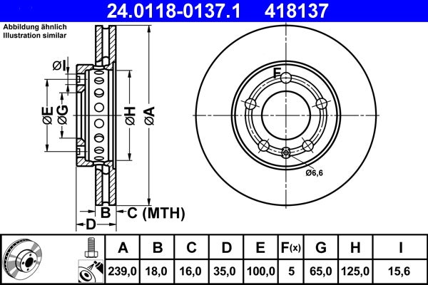 Disque de frein   24.0118-0137.1