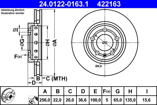 Disque de frein   24.0122-0163.1