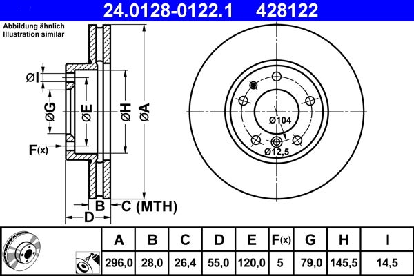 Disque de frein   24.0128-0122.1
