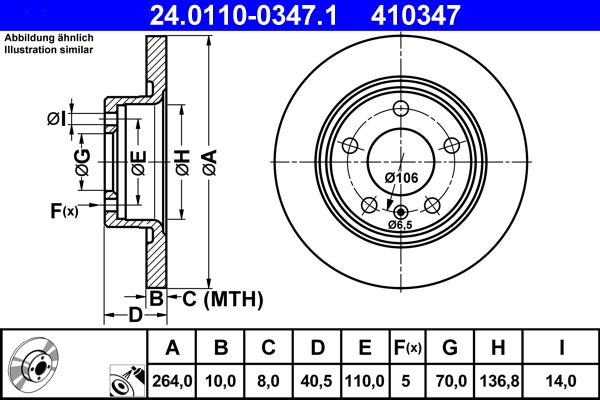 Disque de frein   24.0110-0347.1