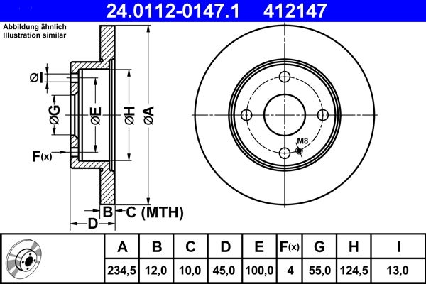 Disque de frein   24.0112-0147.1