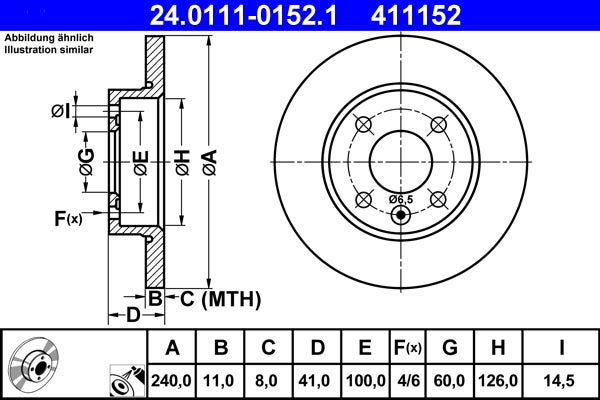 Disque de frein   24.0111-0152.1