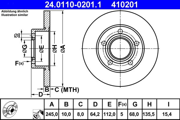 Disque de frein   24.0110-0201.1