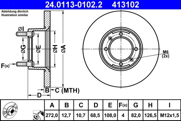 Disque de frein   24.0113-0102.2