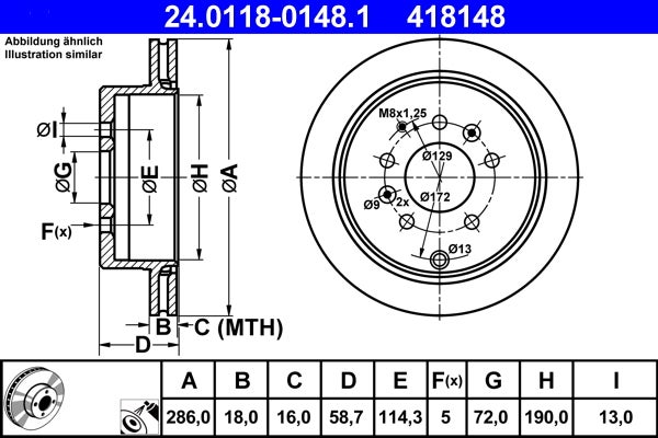 Disque de frein   24.0118-0148.1