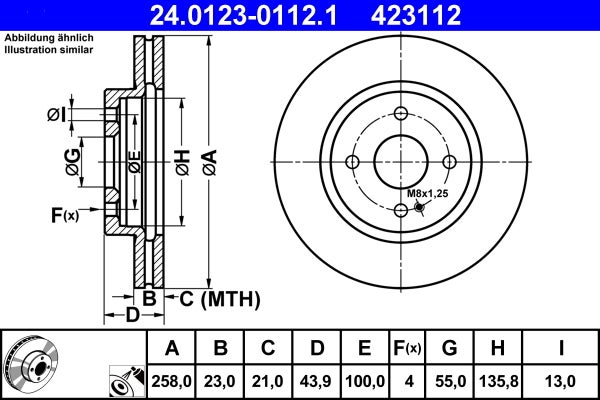 Disque de frein   24.0123-0112.1