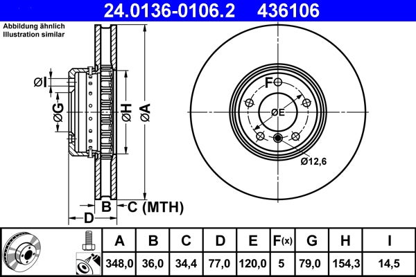 Disque de frein   24.0136-0106.2
