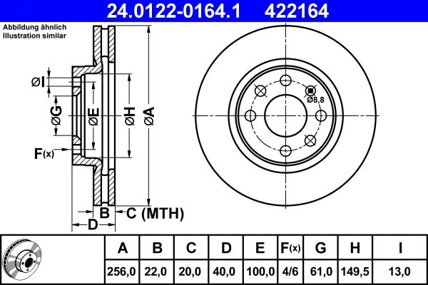 Disque de frein   24.0122-0164.1