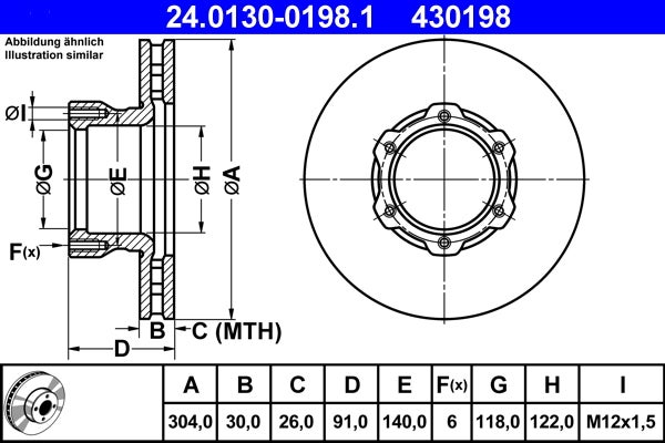 Disque de frein   24.0130-0198.1