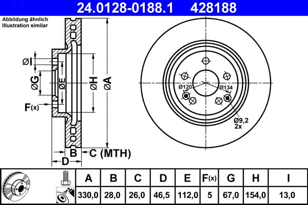 Disque de frein   24.0128-0188.1