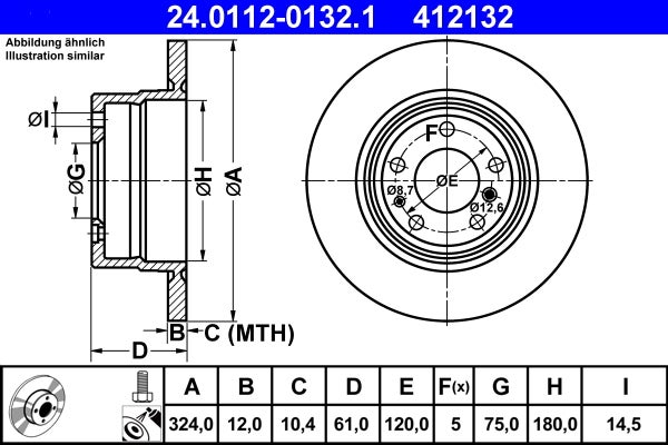 Disque de frein   24.0112-0132.1