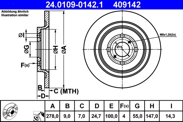 Disque de frein   24.0109-0142.1