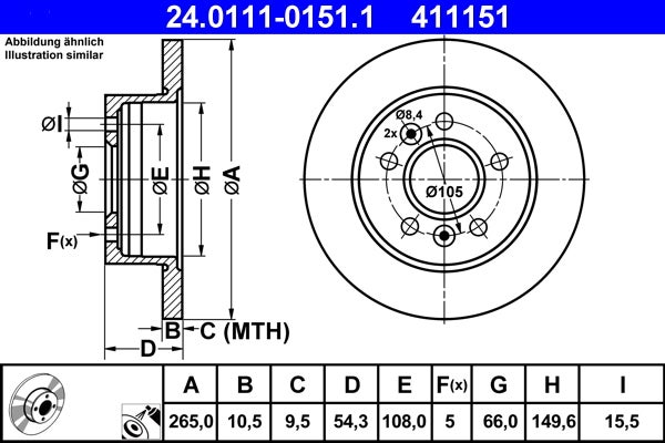 Disque de frein   24.0111-0151.1