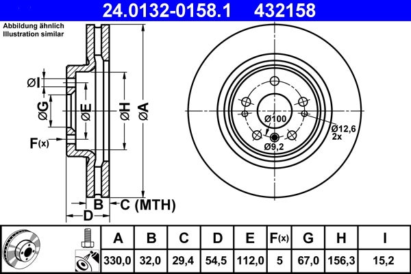 Disque de frein   24.0132-0158.1