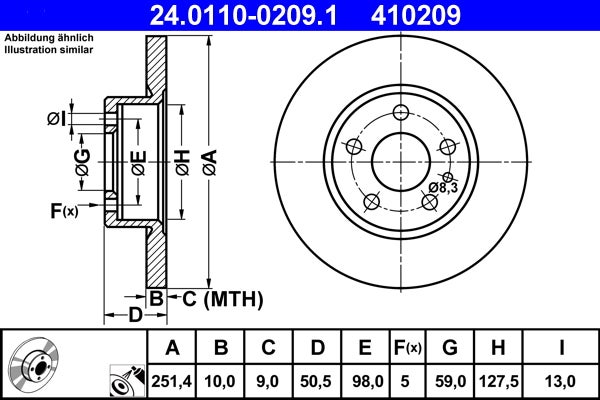 Disque de frein   24.0110-0209.1