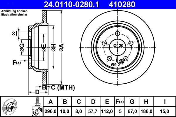 Disque de frein   24.0110-0280.1