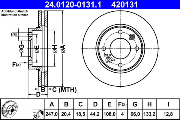 Disque de frein   24.0120-0131.1