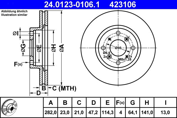 Disque de frein   24.0123-0106.1