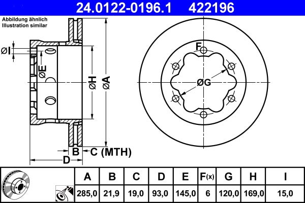 Disque de frein   24.0122-0196.1