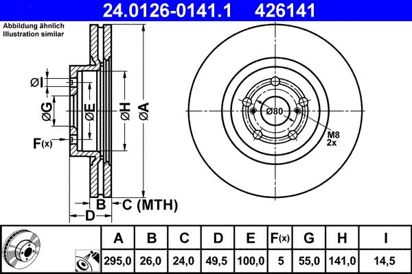 Disque de frein   24.0126-0141.1