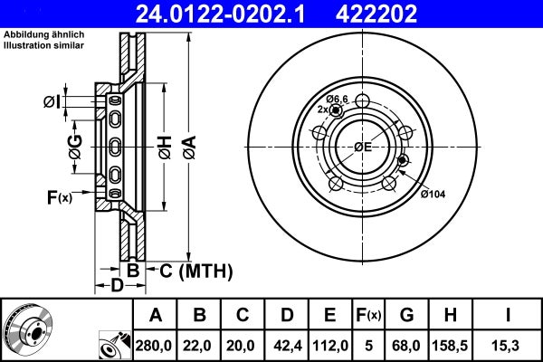Disque de frein   24.0122-0202.1