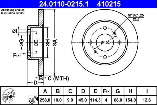 Disque de frein   24.0110-0215.1